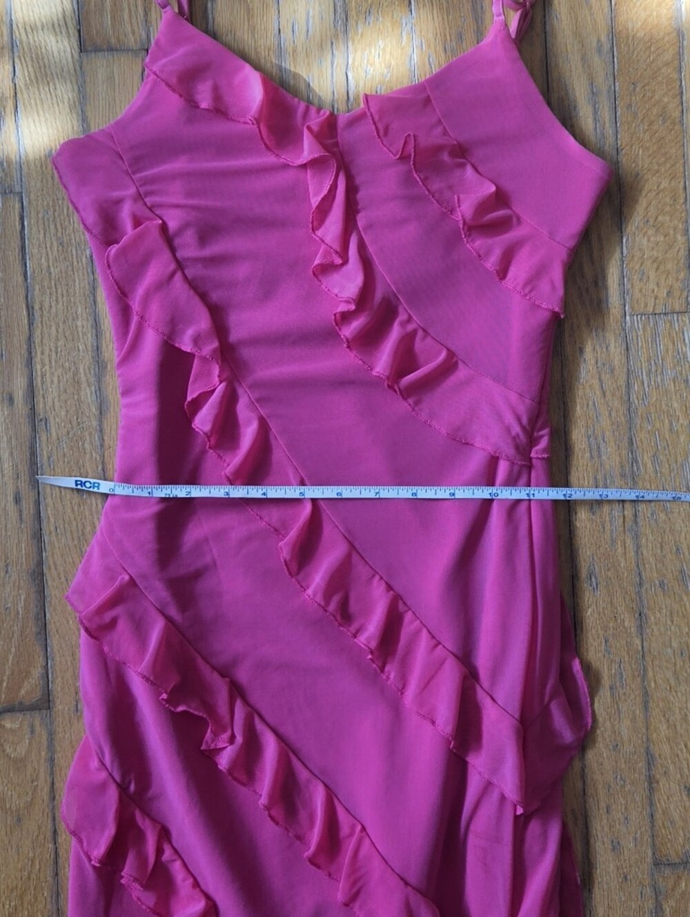 Hot Pink Ruffled Dress - Picture 6 of 7